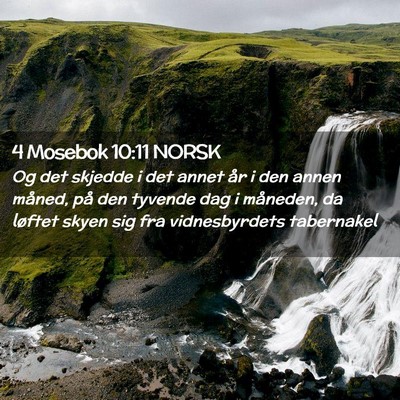 Picture 02 - 4 Mosebok 10:11 NORSK - Og det skjedde i det annet år i den annen - Bible Verse Picture