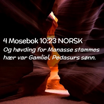 Picture 02 - 4 Mosebok 10:23 NORSK - Og høvding for Manasse stammes hær var Gamliel, - Bible Verse Picture