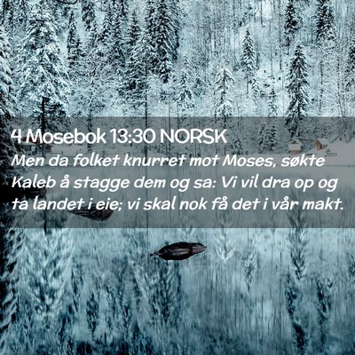 Picture 02 - 4 Mosebok 13:30 NORSK - Men da folket knurret mot Moses, søkte Kaleb å - Bible Verse Picture