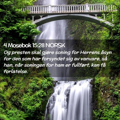 Picture 02 - 4 Mosebok 15:28 NORSK - Og presten skal gjøre soning for Herrens åsyn - Bible Verse Picture