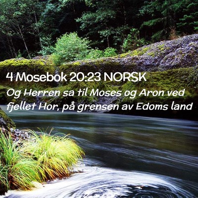 Picture 02 - 4 Mosebok 20:23 NORSK - Og Herren sa til Moses og Aron ved fjellet Hor, - Bible Verse Picture