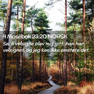 Picture 02 - 4 Mosebok 23:20 NORSK - Se, å velsigne blev mig gitt; han har velsignet, - Bible Verse Picture