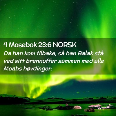 Picture 02 - 4 Mosebok 23:6 NORSK - Da han kom tilbake, så han Balak stå ved sitt - Bible Verse Picture