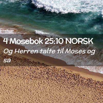 Picture 02 - 4 Mosebok 25:10 NORSK - Og Herren talte til Moses og - Bible Verse Picture