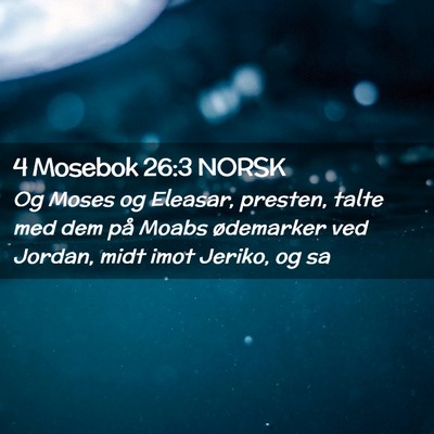 Picture 02 - 4 Mosebok 26:3 NORSK - Og Moses og Eleasar, presten, talte med dem på - Bible Verse Picture