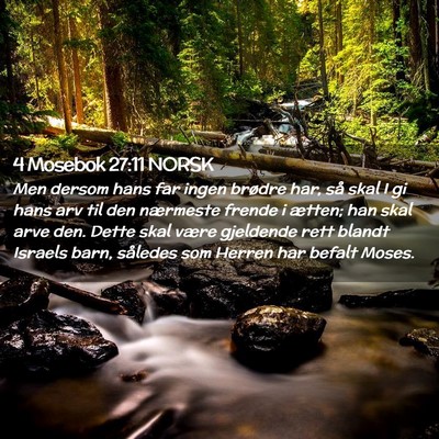 Picture 02 - 4 Mosebok 27:11 NORSK - Men dersom hans far ingen brødre har, så skal I - Bible Verse Picture