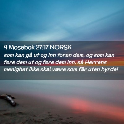 Picture 02 - 4 Mosebok 27:17 NORSK - som kan gå ut og inn foran dem, og som kan føre - Bible Verse Picture