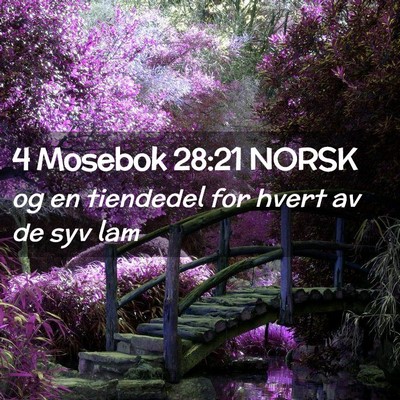Picture 02 - 4 Mosebok 28:21 NORSK - og en tiendedel for hvert av de syv - Bible Verse Picture