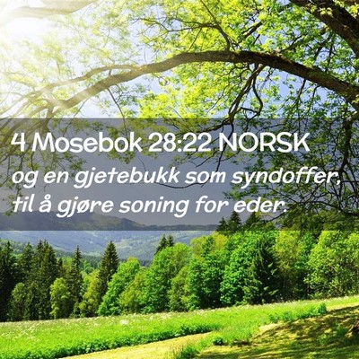 Picture 02 - 4 Mosebok 28:22 NORSK - og en gjetebukk som syndoffer, til å gjøre - Bible Verse Picture