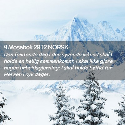 Picture 02 - 4 Mosebok 29:12 NORSK - Den femtende dag i den syvende måned skal I - Bible Verse Picture