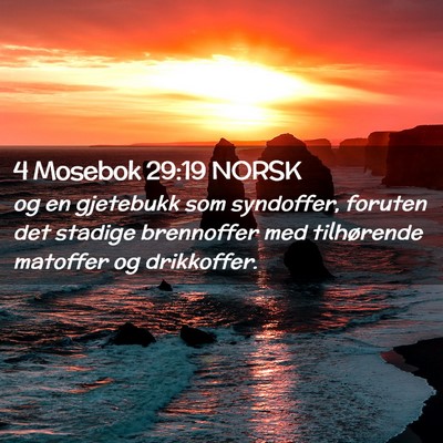 Picture 02 - 4 Mosebok 29:19 NORSK - og en gjetebukk som syndoffer, foruten det - Bible Verse Picture