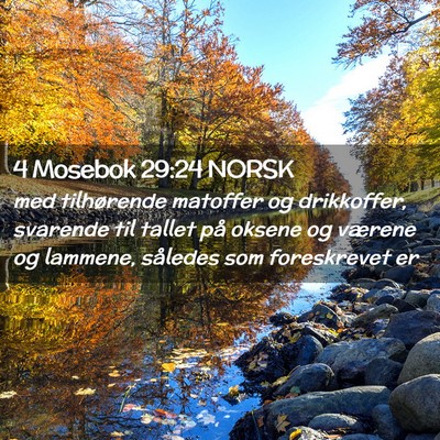 Picture 02 - 4 Mosebok 29:24 NORSK - med tilhørende matoffer og drikkoffer, svarende - Bible Verse Picture