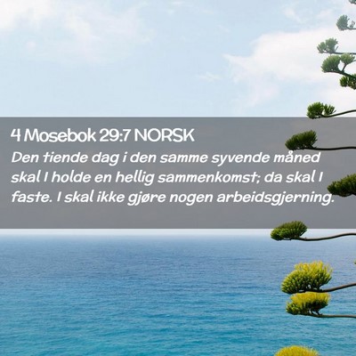 Picture 02 - 4 Mosebok 29:7 NORSK - Den tiende dag i den samme syvende måned skal I - Bible Verse Picture