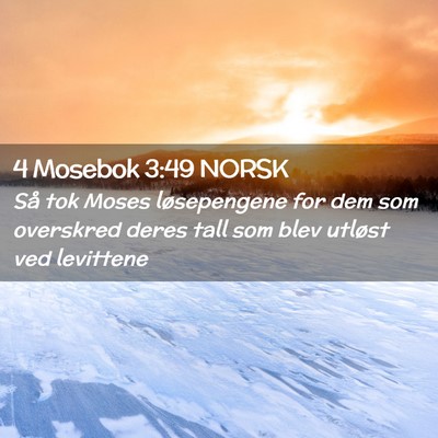 Picture 02 - 4 Mosebok 3:49 NORSK - Så tok Moses løsepengene for dem som overskred - Bible Verse Picture