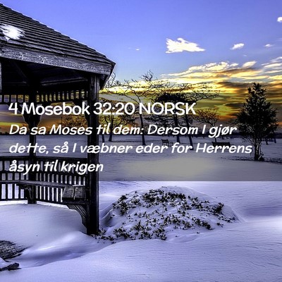 Picture 02 - 4 Mosebok 32:20 NORSK - Da sa Moses til dem: Dersom I gjør dette, så I - Bible Verse Picture