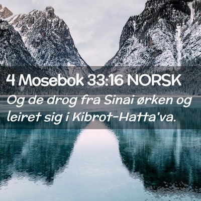 Picture 02 - 4 Mosebok 33:16 NORSK - Og de drog fra Sinai ørken og leiret sig i - Bible Verse Picture