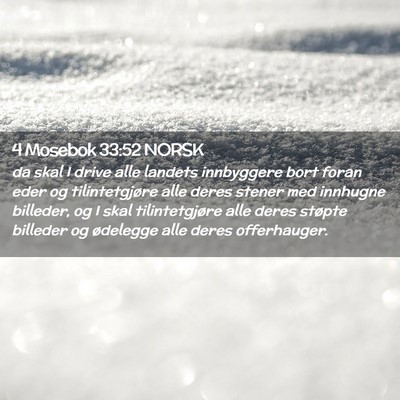 Picture 02 - 4 Mosebok 33:52 NORSK - da skal I drive alle landets innbyggere bort - Bible Verse Picture