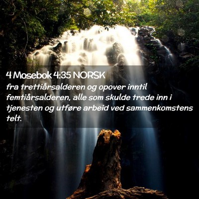 Picture 02 - 4 Mosebok 4:35 NORSK - fra trettiårsalderen og opover inntil - Bible Verse Picture