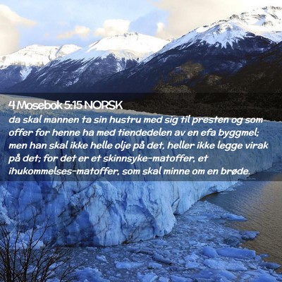 Picture 02 - 4 Mosebok 5:15 NORSK - da skal mannen ta sin hustru med sig til presten - Bible Verse Picture