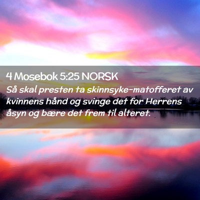 Picture 02 - 4 Mosebok 5:25 NORSK - Så skal presten ta skinnsyke-matofferet av - Bible Verse Picture