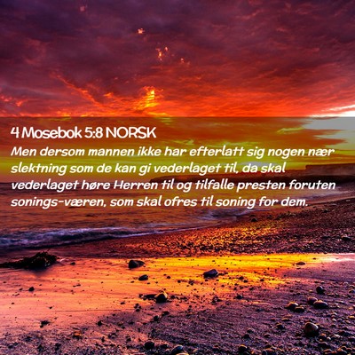 Picture 02 - 4 Mosebok 5:8 NORSK - Men dersom mannen ikke har efterlatt sig nogen - Bible Verse Picture