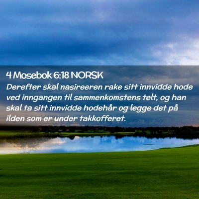 Picture 02 - 4 Mosebok 6:18 NORSK - Derefter skal nasireeren rake sitt innvidde hode - Bible Verse Picture