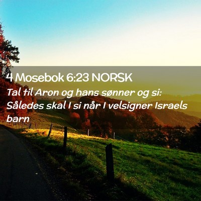 Picture 02 - 4 Mosebok 6:23 NORSK - Tal til Aron og hans sønner og si: Således skal - Bible Verse Picture