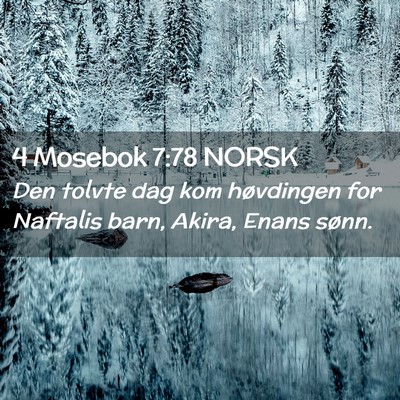Picture 02 - 4 Mosebok 7:78 NORSK - Den tolvte dag kom høvdingen for Naftalis barn, - Bible Verse Picture