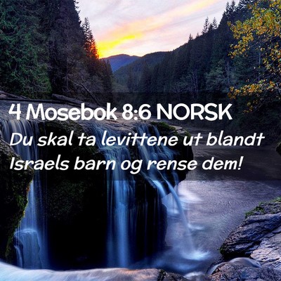Picture 02 - 4 Mosebok 8:6 NORSK - Du skal ta levittene ut blandt Israels barn og - Bible Verse Picture