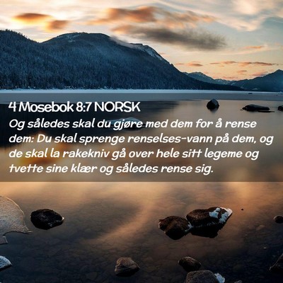 Picture 02 - 4 Mosebok 8:7 NORSK - Og således skal du gjøre med dem for å rense - Bible Verse Picture