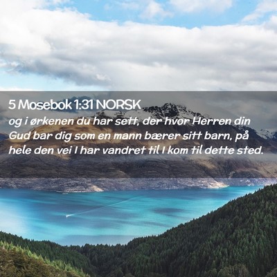 Picture 02 - 5 Mosebok 1:31 NORSK - og i ørkenen du har sett, der hvor Herren din - Bible Verse Picture