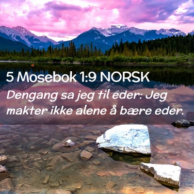 Picture 02 - 5 Mosebok 1:9 NORSK - Dengang sa jeg til eder: Jeg makter ikke alene å - Bible Verse Picture