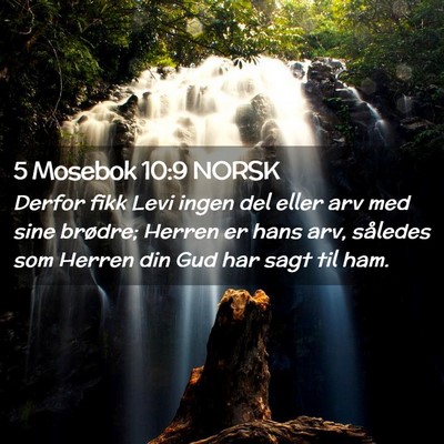 Picture 02 - 5 Mosebok 10:9 NORSK - Derfor fikk Levi ingen del eller arv med sine - Bible Verse Picture