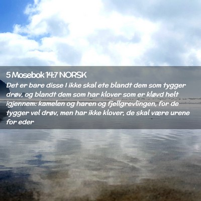 Picture 02 - 5 Mosebok 14:7 NORSK - Det er bare disse I ikke skal ete blandt dem som - Bible Verse Picture