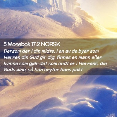 Picture 02 - 5 Mosebok 17:2 NORSK - Dersom der i din midte, i en av de byer som - Bible Verse Picture