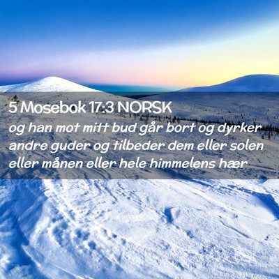 Picture 02 - 5 Mosebok 17:3 NORSK - og han mot mitt bud går bort og dyrker andre - Bible Verse Picture