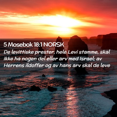 Picture 02 - 5 Mosebok 18:1 NORSK - De levittiske prester, hele Levi stamme, skal - Bible Verse Picture