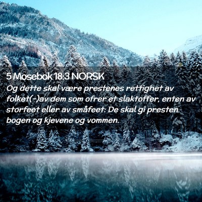 Picture 02 - 5 Mosebok 18:3 NORSK - Og dette skal være prestenes rettighet av - Bible Verse Picture