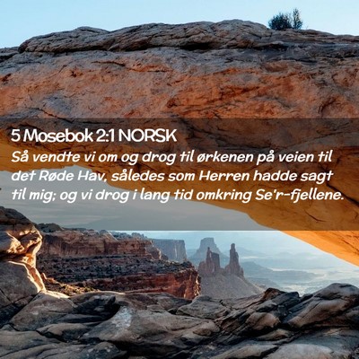Picture 02 - 5 Mosebok 2:1 NORSK - Så vendte vi om og drog til ørkenen på veien - Bible Verse Picture