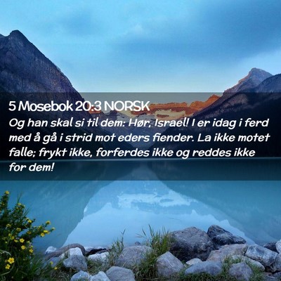 Picture 02 - 5 Mosebok 20:3 NORSK - Og han skal si til dem: Hør, Israel! I er idag i - Bible Verse Picture