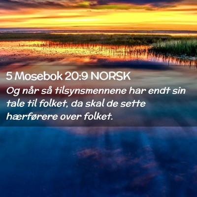 Picture 02 - 5 Mosebok 20:9 NORSK - Og når så tilsynsmennene har endt sin tale til - Bible Verse Picture