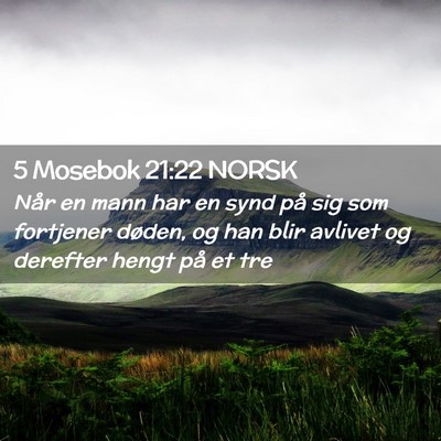 Picture 02 - 5 Mosebok 21:22 NORSK - Når en mann har en synd på sig som fortjener - Bible Verse Picture