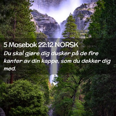 Picture 02 - 5 Mosebok 22:12 NORSK - Du skal gjøre dig dusker på de fire kanter av - Bible Verse Picture