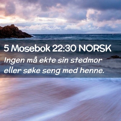 Picture 02 - 5 Mosebok 22:30 NORSK - Ingen må ekte sin stedmor eller søke seng med - Bible Verse Picture
