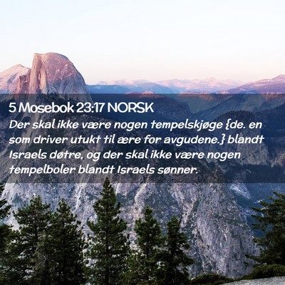 Picture 02 - 5 Mosebok 23:17 NORSK - Der skal ikke være nogen tempelskjøge {de. en - Bible Verse Picture