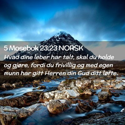 Picture 02 - 5 Mosebok 23:23 NORSK - Hvad dine leber har talt, skal du holde og - Bible Verse Picture