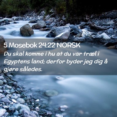 Picture 02 - 5 Mosebok 24:22 NORSK - Du skal komme i hu at du var træl i Egyptens - Bible Verse Picture