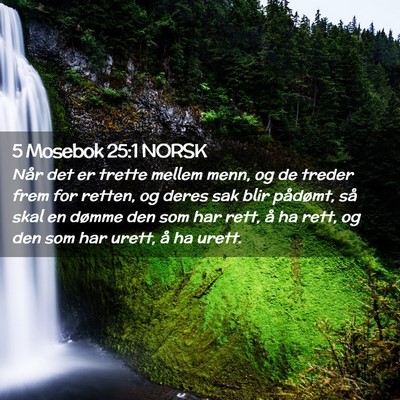 Picture 02 - 5 Mosebok 25:1 NORSK - Når det er trette mellem menn, og de treder frem - Bible Verse Picture