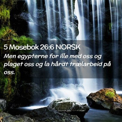 Picture 02 - 5 Mosebok 26:6 NORSK - Men egypterne for ille med oss og plaget oss og - Bible Verse Picture