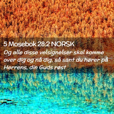 Picture 02 - 5 Mosebok 28:2 NORSK - Og alle disse velsignelser skal komme over dig og - Bible Verse Picture